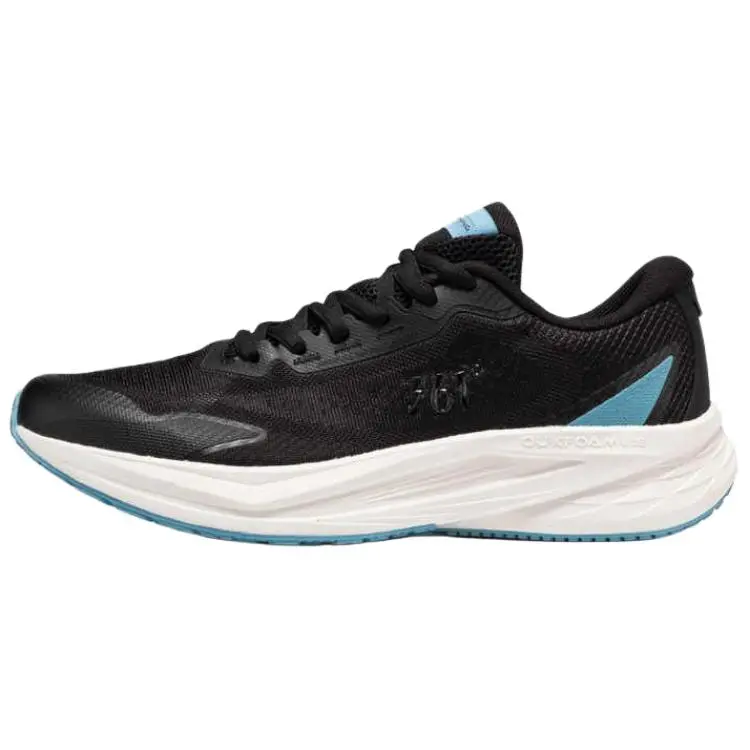 361° Cushioning, Breathable, Lightweight Low Top Long Distance Running Shoes Men's Obsidian Black Feather White
