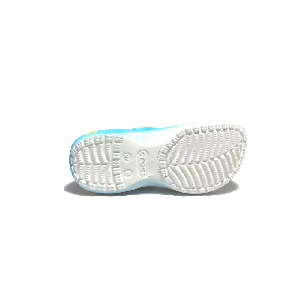 Crocs Classic Platform Clog Goodnight Bear Clogs Unisex White Blue