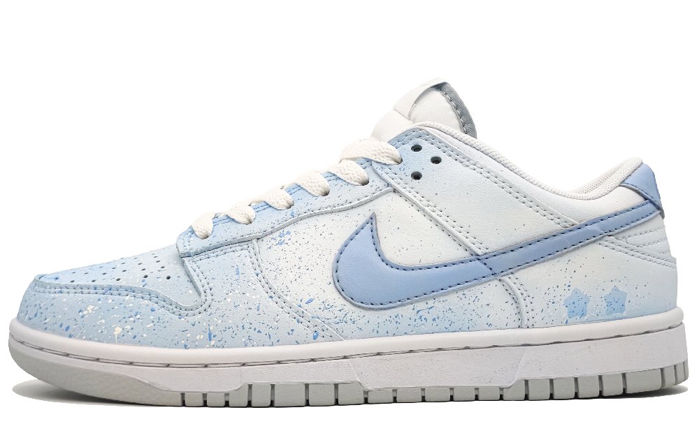 Nike Dunk Anti-Slip Wear-Resistant Low-Top Skateboard Shoes Men's Snow Blue