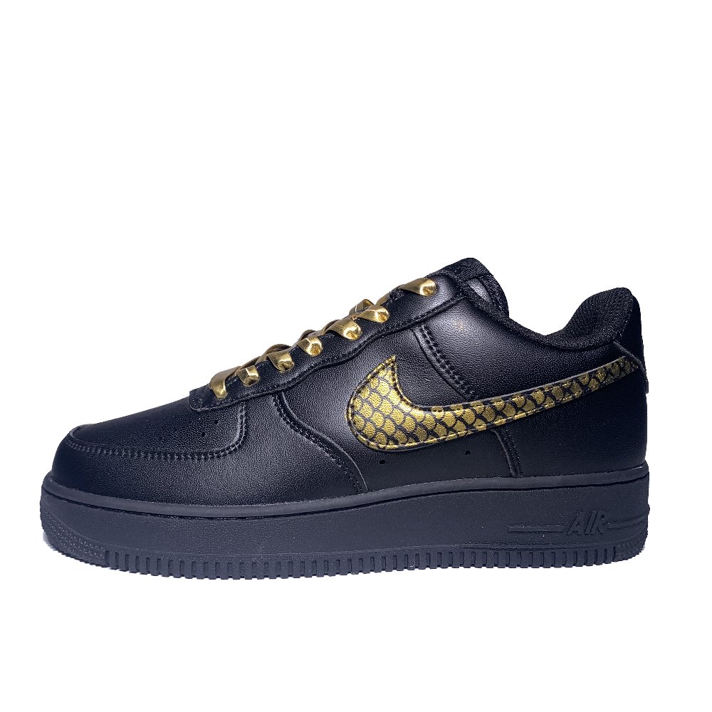 Nike Air Force 1 Low Top Skateboard Shoes Unisex Black