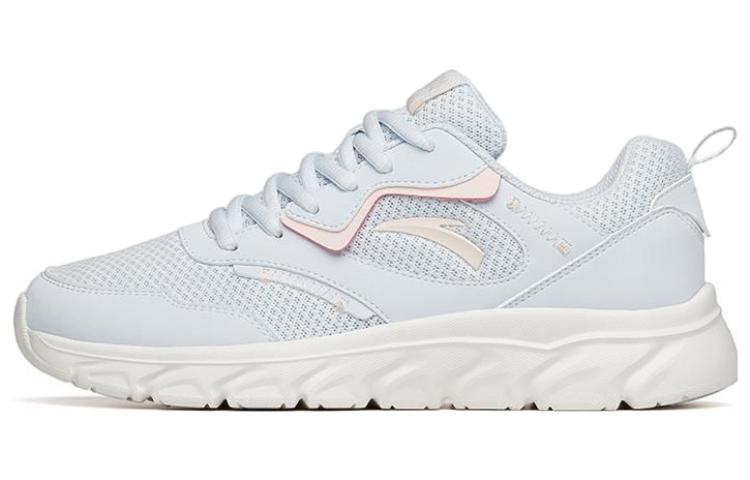 Anta Cushioned Slip Resistant Abrasion Resistant Low Top Running Shoes Women's Gray White Pink