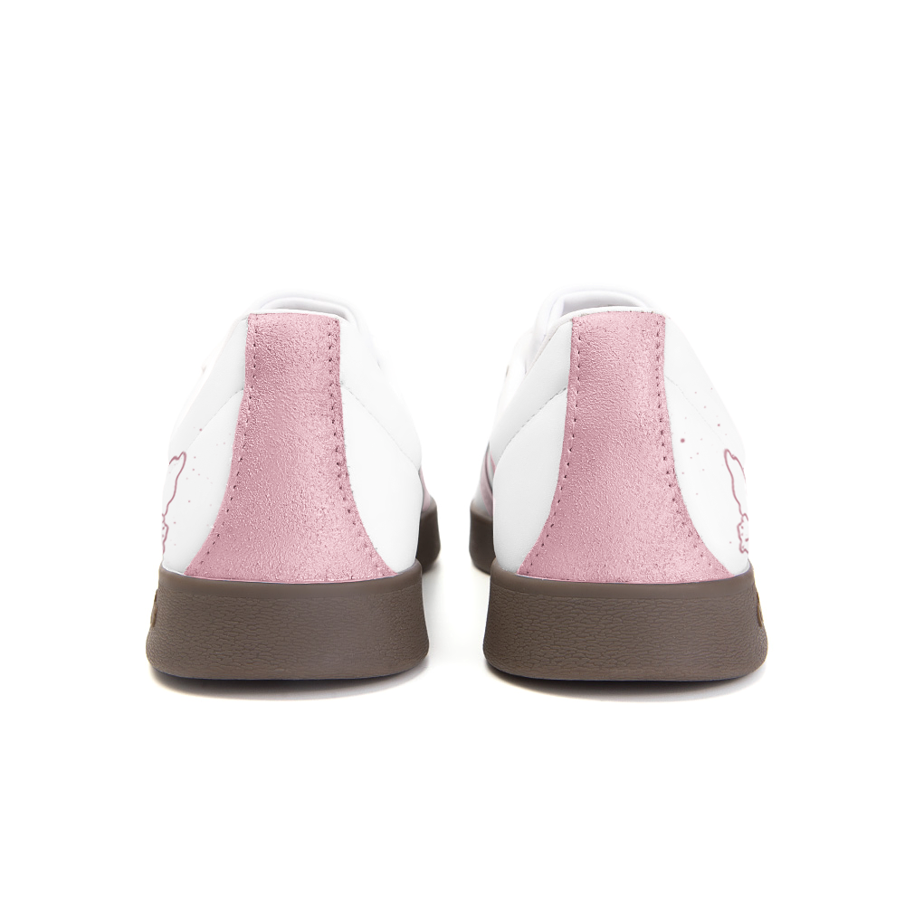 Adidas Neo VL Court 2.0 Slip Resistant Low Top Skateboard Shoes Unisex White Pink
