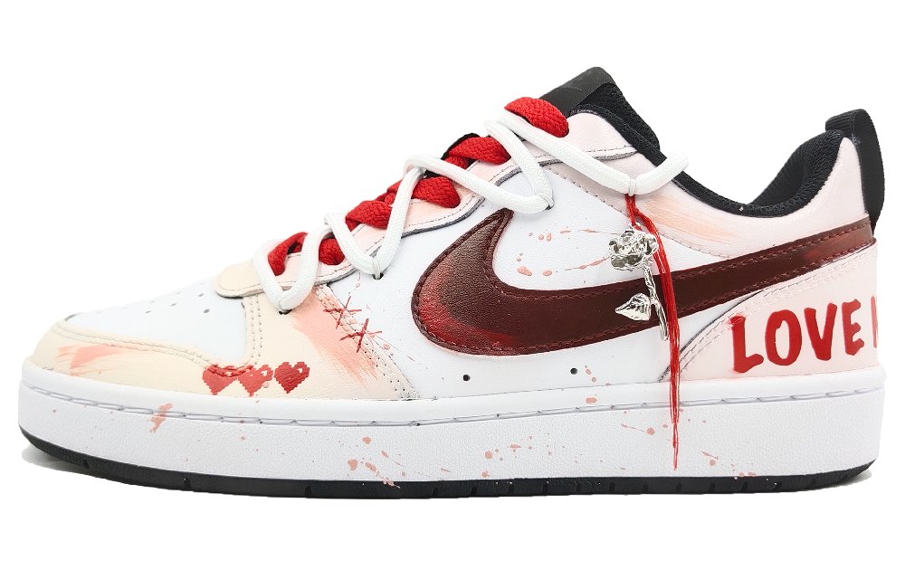 Nike Court Borough Low Top Skateboard Shoes Women's Light Pink