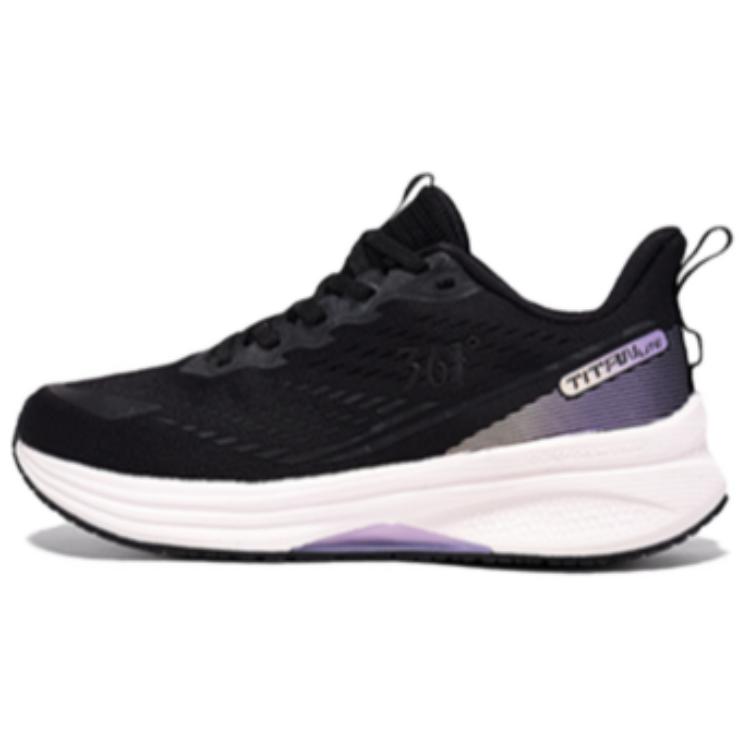 361° Anti-Slip Wear-Resistant Low-Top Running Shoes Women's Black Purple