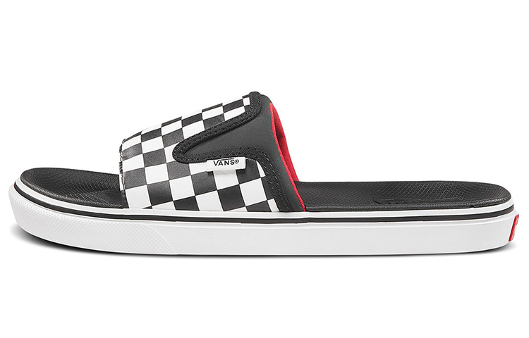 Vans UltraCush Slide OnSlippers Black/White Chess Board Black And White