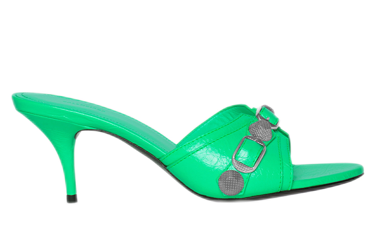 Balenciaga Cagole Slide Slippers Women's Green