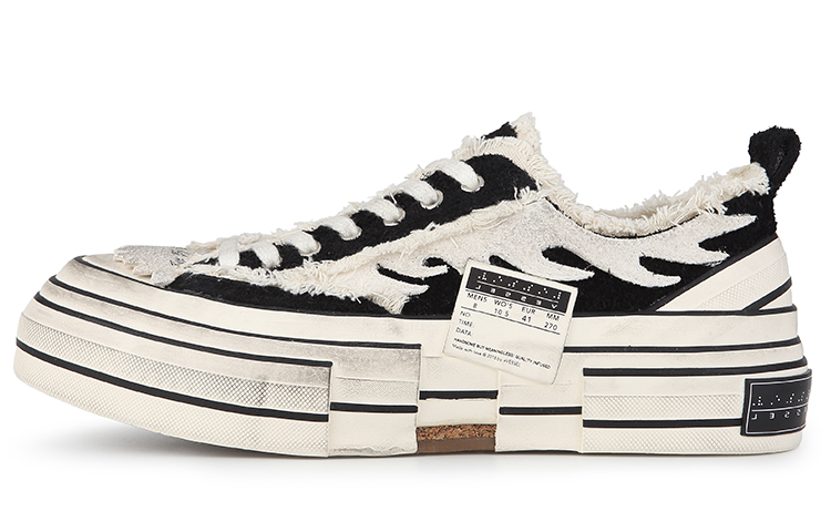 VESSEL G.o.p. Lows White Flame Durable Breathable Low-Top Canvas Shoes Unisex White