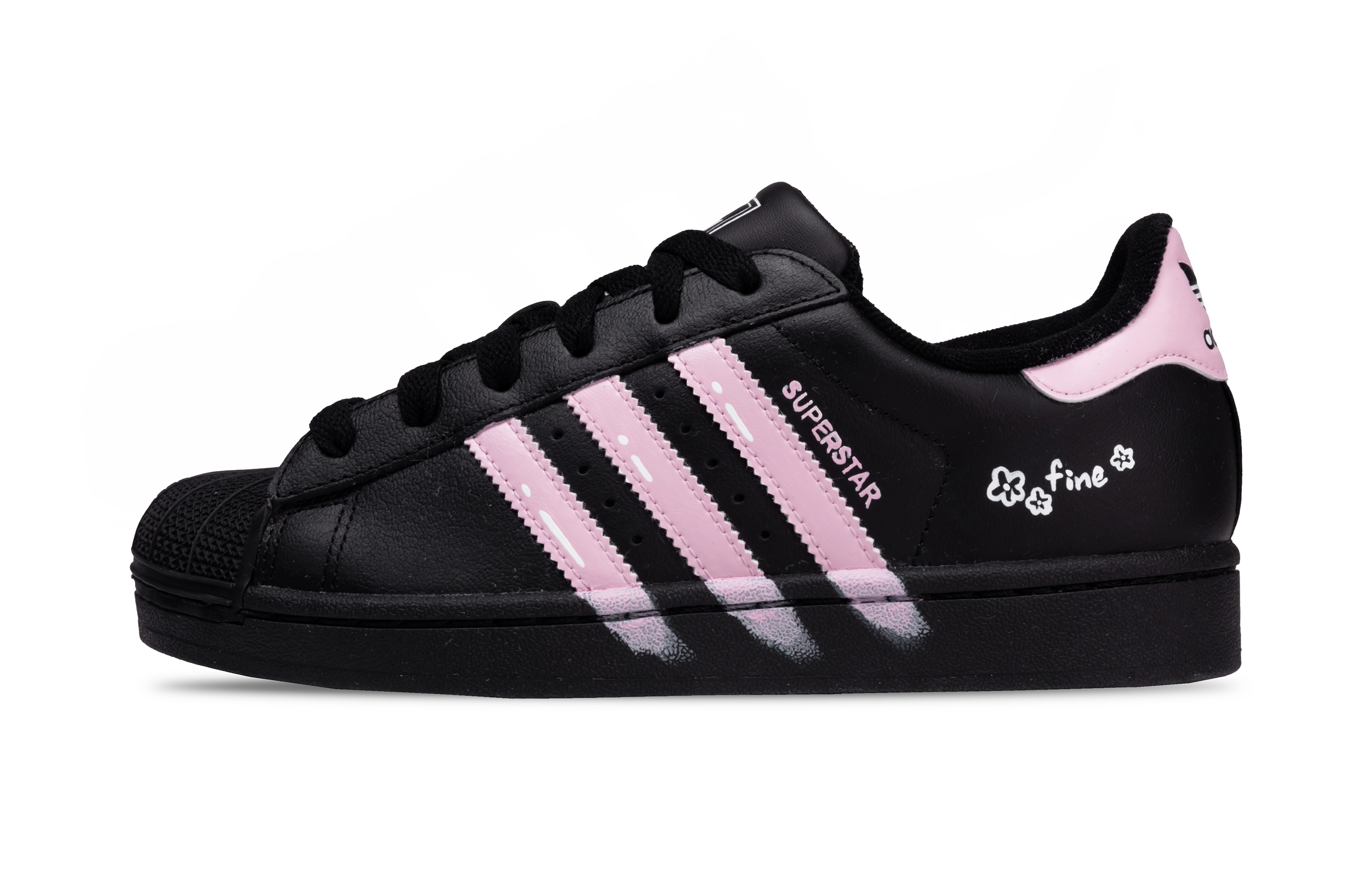 Adidas Originals SUPERSTAR Lightweight Height Increasing Low top Skateboard Shoes Unisex Black Pink купить в интернет-магазине Yoocart с быстрой доставкой по России.