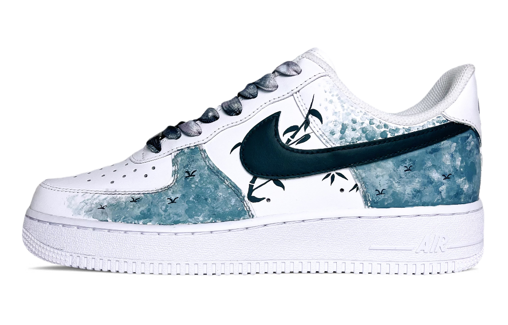 Nike Air Force 1 Low-Top Skateboard Shoes Men's Jasper White