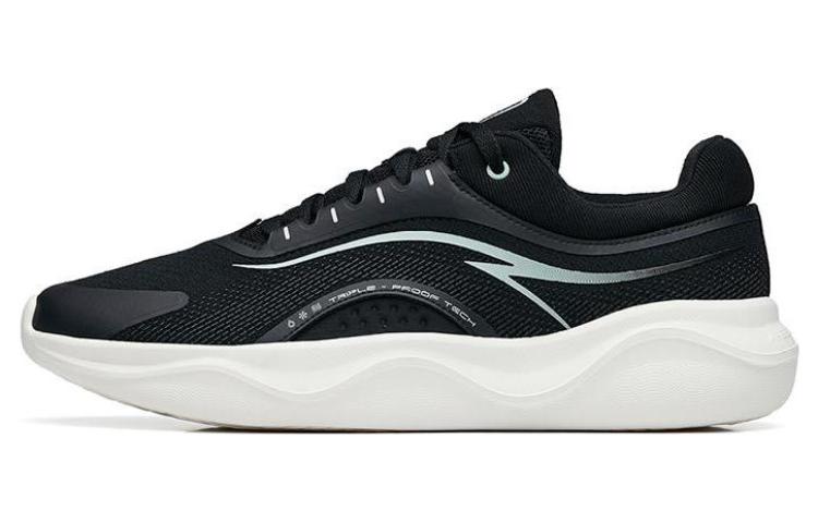 Anta Shenxi Cushioning Slip Resistant And Abrasion Resistant Low Top Training Shoes Men's Black White
