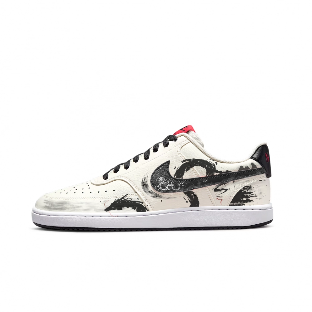 Nike Court Vision 1 Abrasion Resistant Low top Skateboard Shoes Unisex Black White