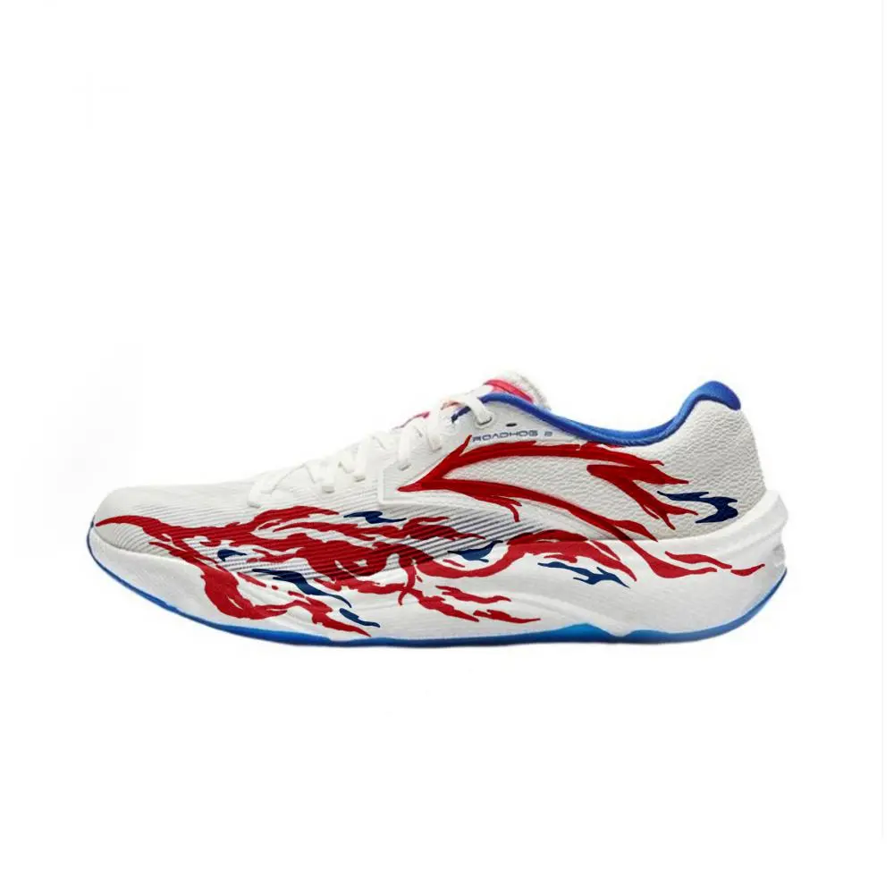 Anta Asphalt Road Fighter 2.0 Wear resistant And Lightweight Low top Training Running Shoes Men's White Red