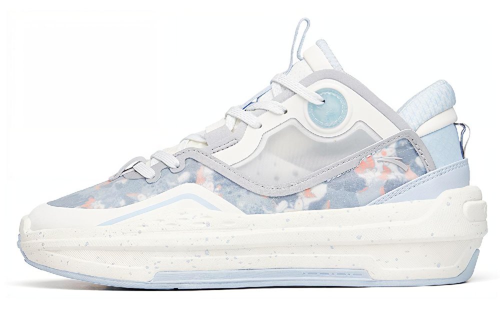 Anta C37 2.0 Anti-Slip Wear-Resistant Mid-Top Skateboard Shoes Women's Gray Blue
