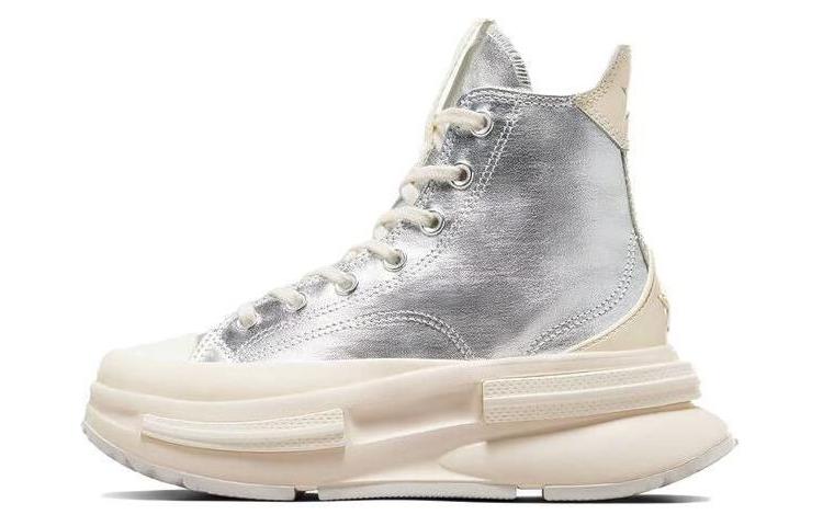 Converse Run Star Legacy CX Abrasion Resistant Height Increasing High Top Canvas Shoes Women's Silver White