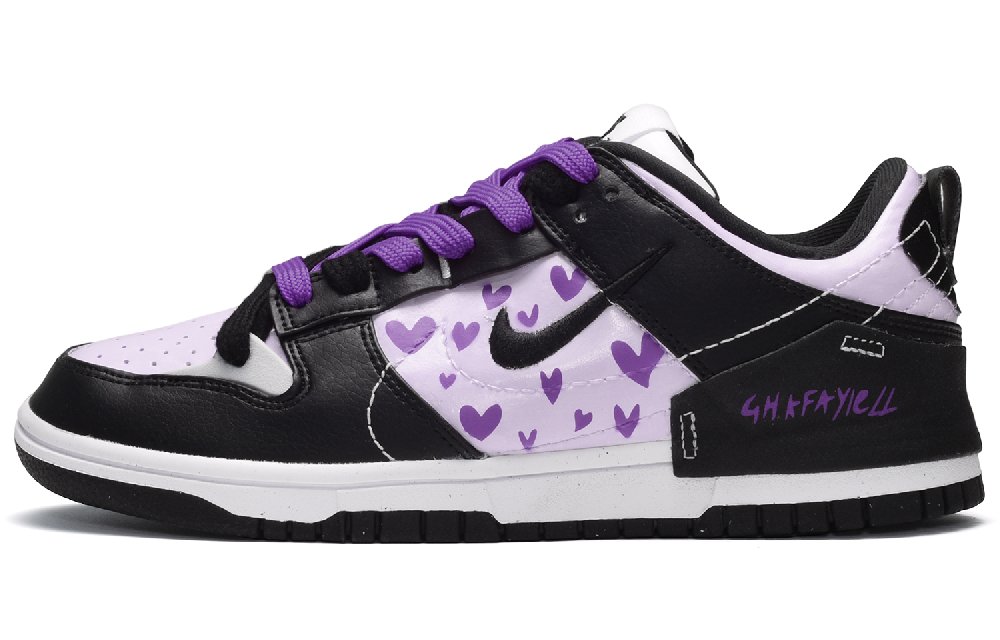 Nike Dunk Disrupt 2 Low-Top Skateboard Shoes Women's Black Purple