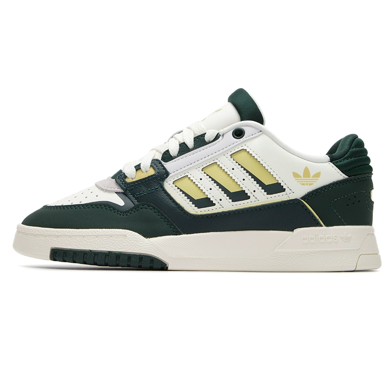 Adidas Originals Drop Step Anti-Slip Wear-Resistant Low-Top Skateboard Shoes Unisex Green White