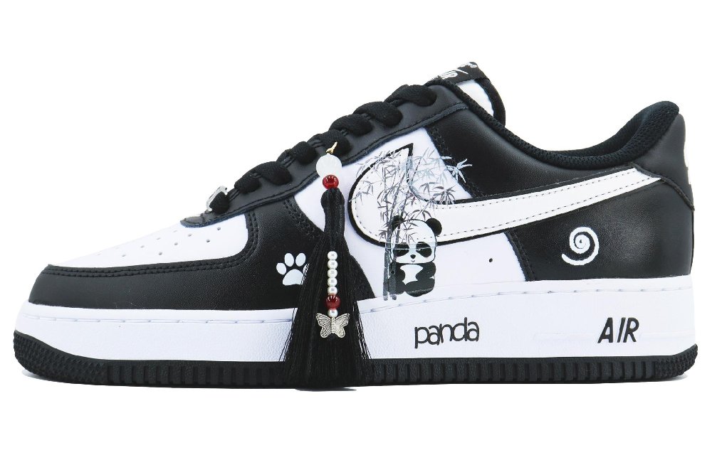 Nike Air Force 1 Linyi Bamboo SDS Low Top Skateboard Shoes Unisex Black White