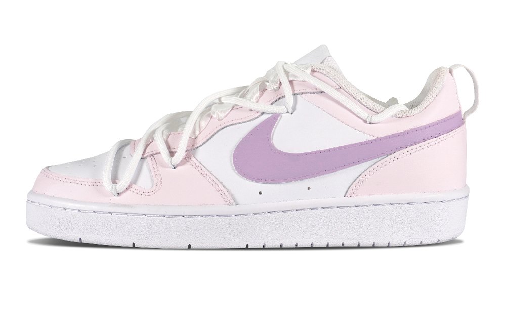 Nike Court Borough Series Skateboard Shoes Women's Low-Top Pink Purple/White