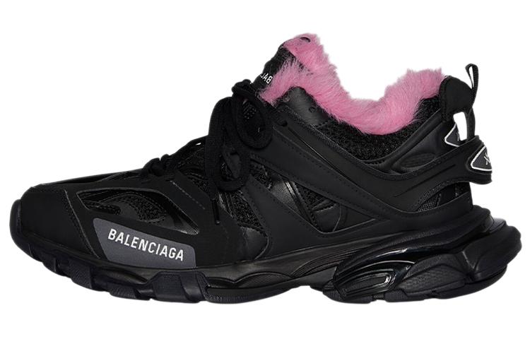 Balenciaga Track Fake Fur Black Pink Women's