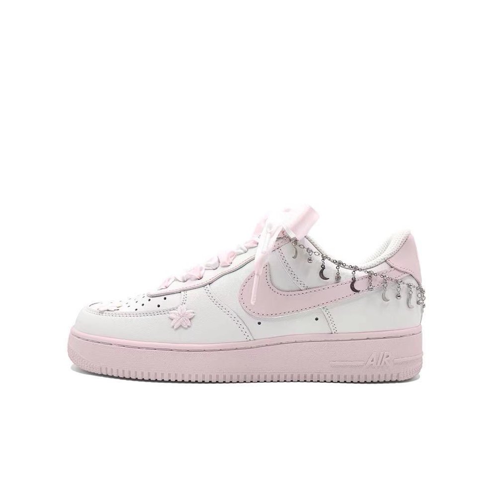 Nike Air Force 1 Anti-Slip Wear-Resistant Low-Top Skateboard Shoes Unisex Cherry Blossom Pink