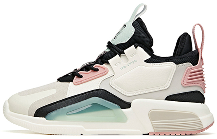 ANTA Skateboard Shoes Women's Low-Top Gray/White/Pink