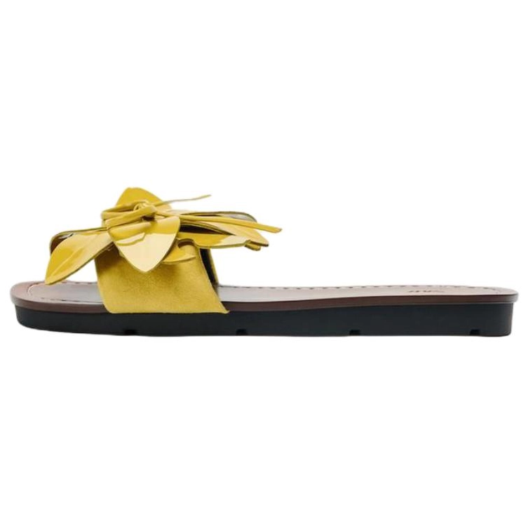 ZARA Abrasion Resistant Slide Slippers Women's Lime Green