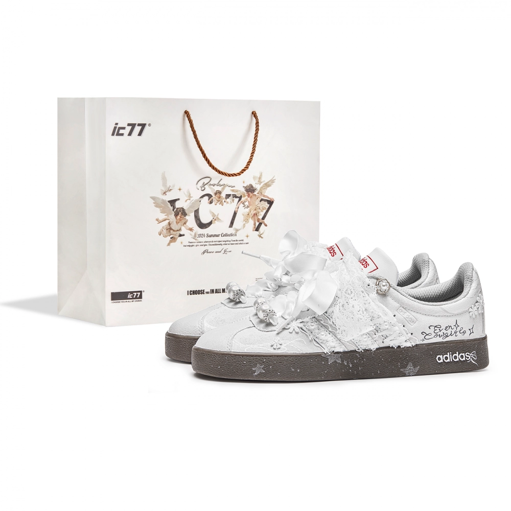Adidas Ballet Slip Resistant Shock Absorbers With Abrasion Resistant Properties Low top Skateboard Shoes White Brown