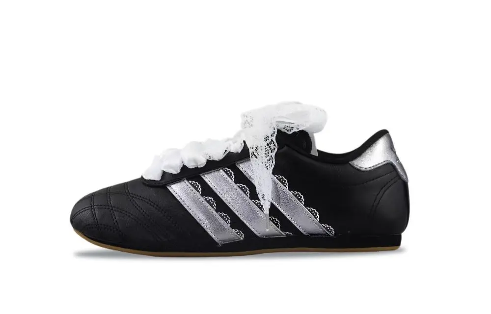 Adidas Originals Taekwondo Abrasion Resistant Low top Training Shoes Women's Black Silver