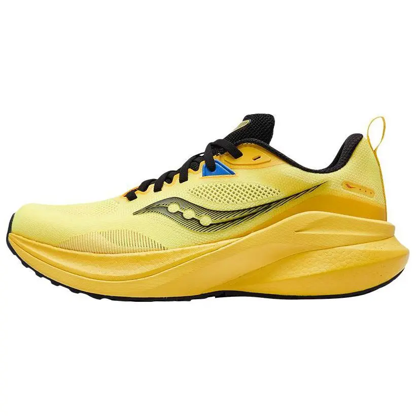 Saucony Abrasion Resistant Breathable Low Top Training Running Shoes Unisex Yellow Black
