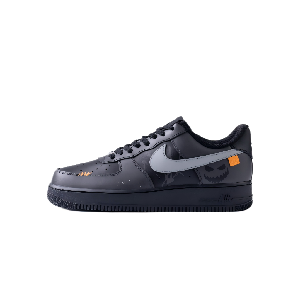 Nike Air Force 1 Slip Resistant Low Top Skateboard Shoes Unisex Black Gray