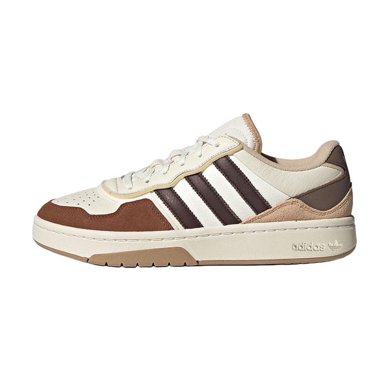 Adidas Originals Courtic Anti Slip Wear Resistant Low Top Skateboard Shoes Unisex White Brown