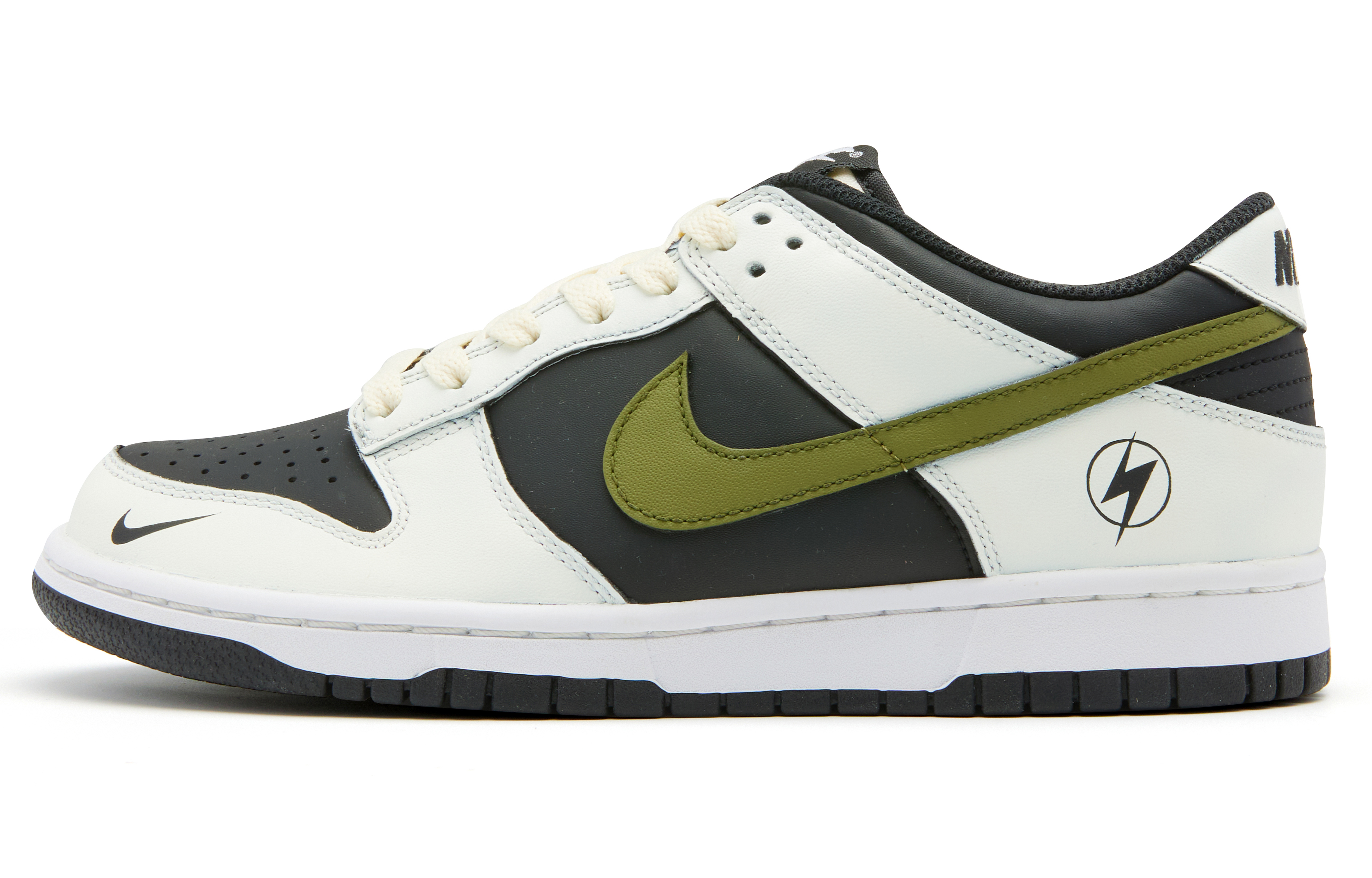 Nike Dunk Low Slip-Resistant Cushioning Low-Top Skateboard Shoes GS White Green