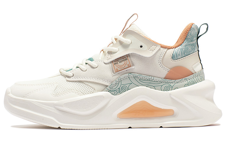 361° Jincheng Breathable Low Top Sports Casual Shoes Women's White Green