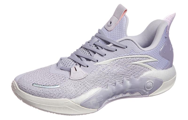 ANTA Basketball Shoes Men's Low top Gray Purple