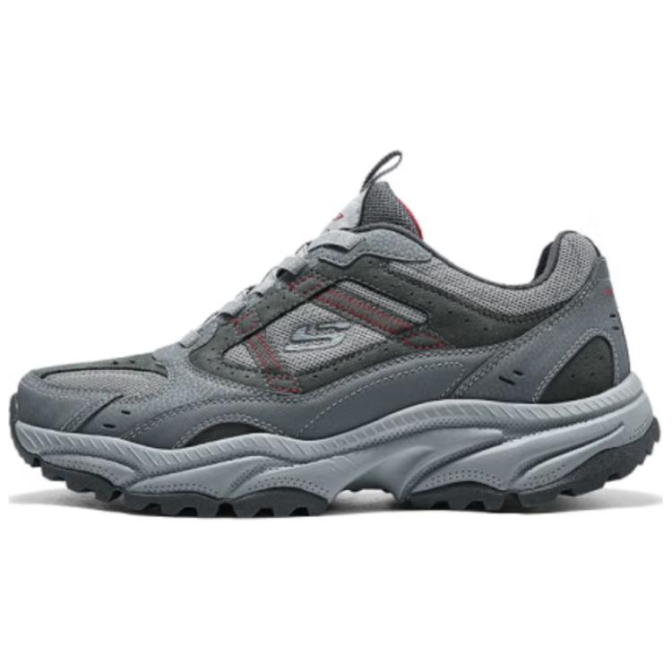 Skechers OUTDOOR MENS Low Top Casual Shoes Men's Charcoal Gray Red