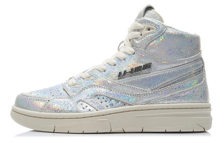 LiNing 937 Deluxe Hi High-Top Vintage Basketball Shoes Women's Silver