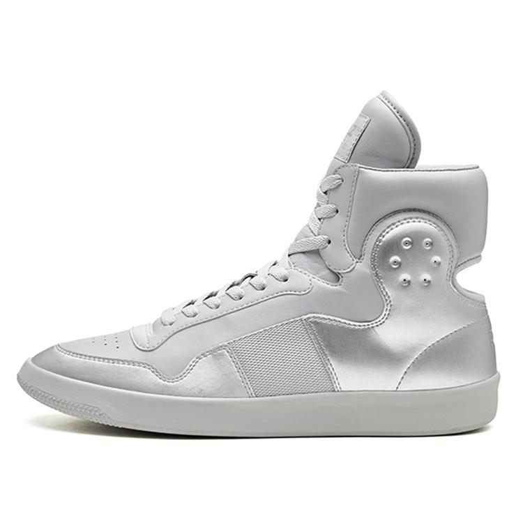 EQLZ EQUALIZER 1970 Lightweight High-Top Vintage Basketball Shoes Unisex Liquid Silver