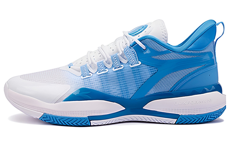 361° Slip Resistant Abrasion Resistant Low top Performance Basketball Shoes Men's White Blue