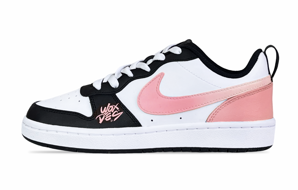 Nike Court Borough Low Peach Soda Low-Top Skateboard Shoes GS Pink