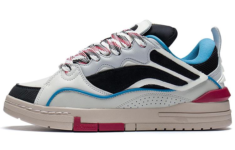 LiNing Wave GOLDEN Slip-Resistant Cushioning Wear-Resistant Low-Top Skateboard Shoes Men's Gray Blue