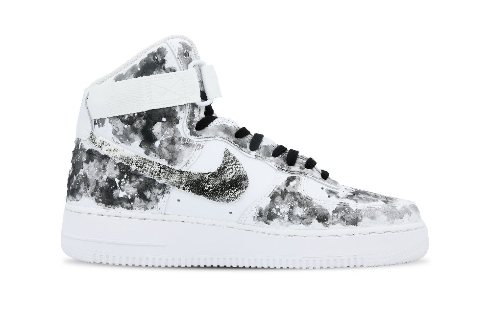 Nike Air Force 1 High Top Skateboard Shoes Men's Black White