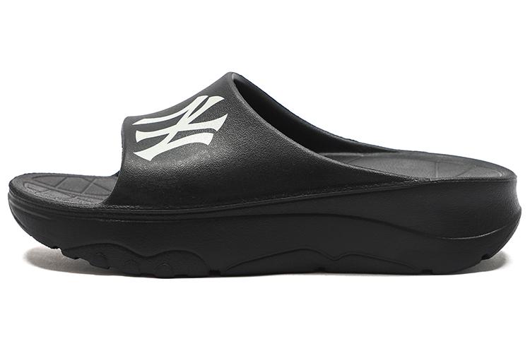 MLB Slipper Rubber Sole Slip-Resistant Slide Slippers Unisex Black