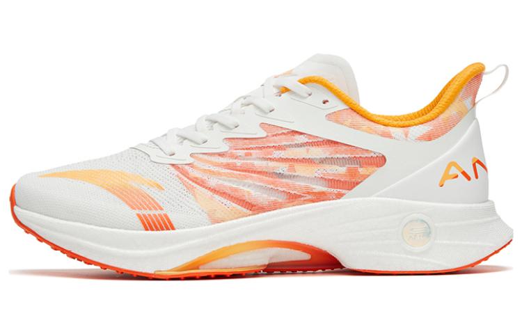 Anta MACH 3.0 Cushioning Wear-Resistant Low-Top Running Shoes Men's White Orange