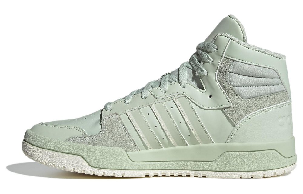 Adidas Neo Entrap Mid Anti-Slip Wear-Resistant Mid-Top Skateboard Shoes Unisex White Green