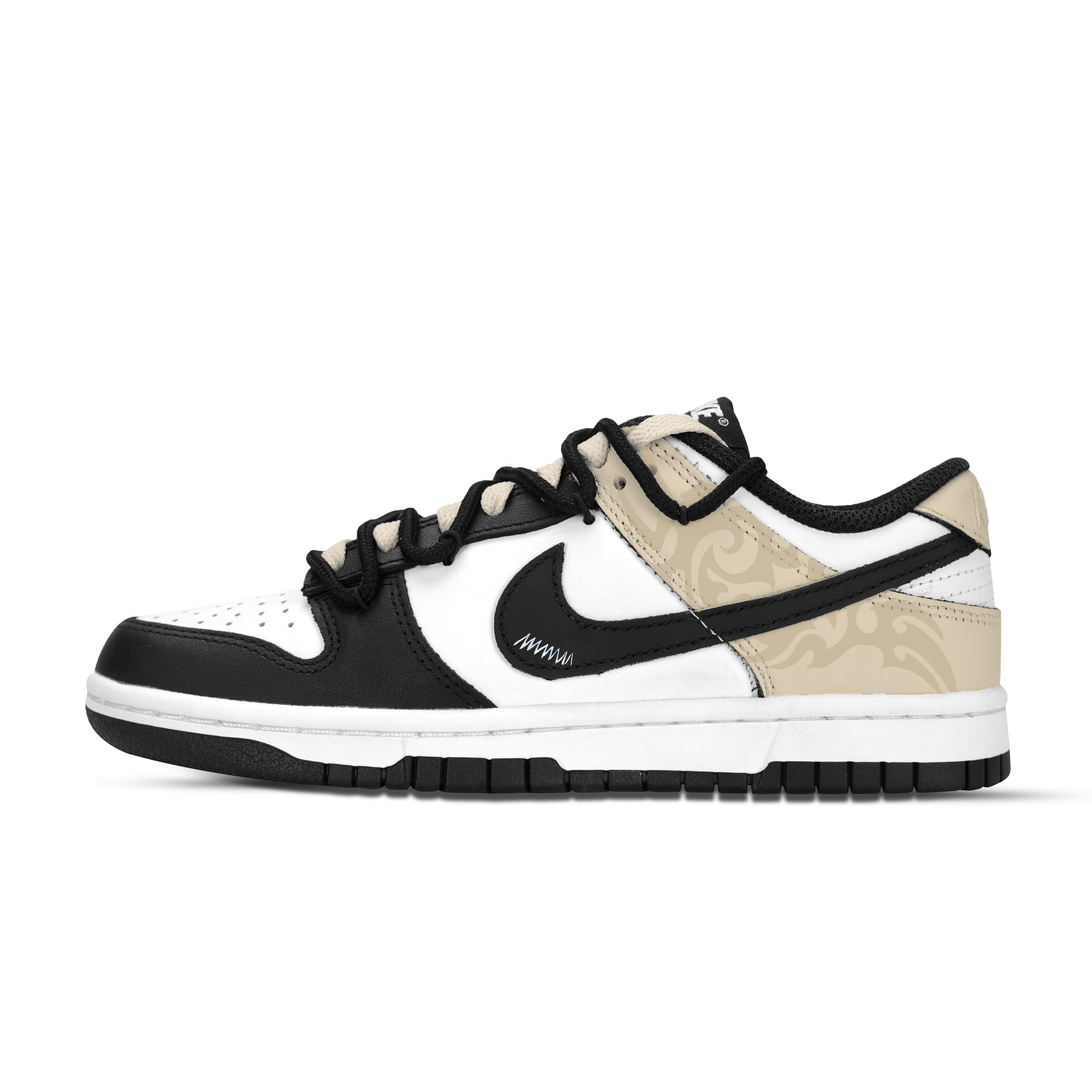 Nike Dunk Ink Texture Thermal Slip Resistant And Abrasion Resistant Low top Skateboard Shoes Unisex Black White Yellow купить в интернет-магазине Yoocart с быстрой доставкой по России.