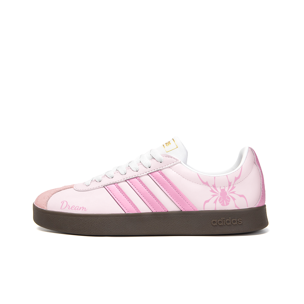 Adidas Neo VL Court 2.0 Opposite Anti-Slip Wear-Resistant Low-Top Skateboard Shoes Unisex Pink