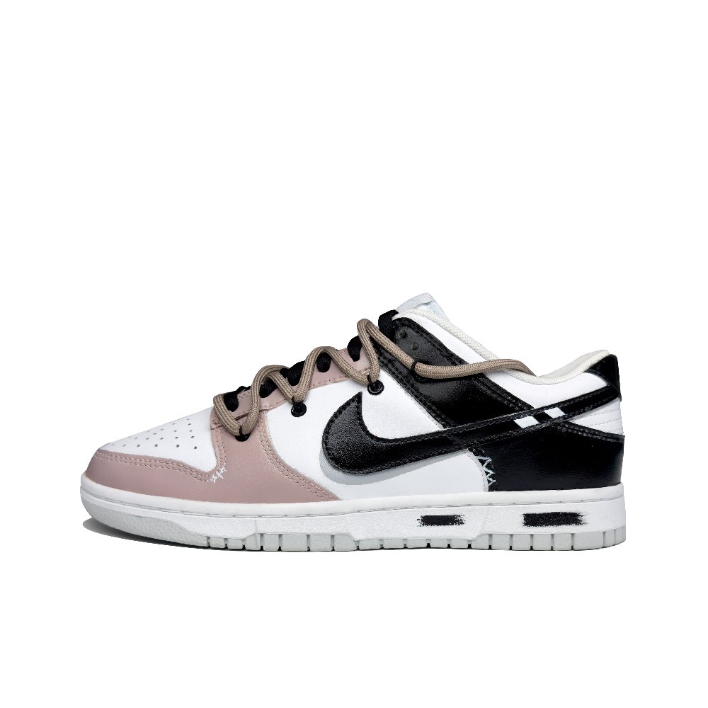 Nike Dunk Low Slip-Resistant Cushioning Abrasion-Resistant Low-Top Skateboard Shoes Men's Rose Brown