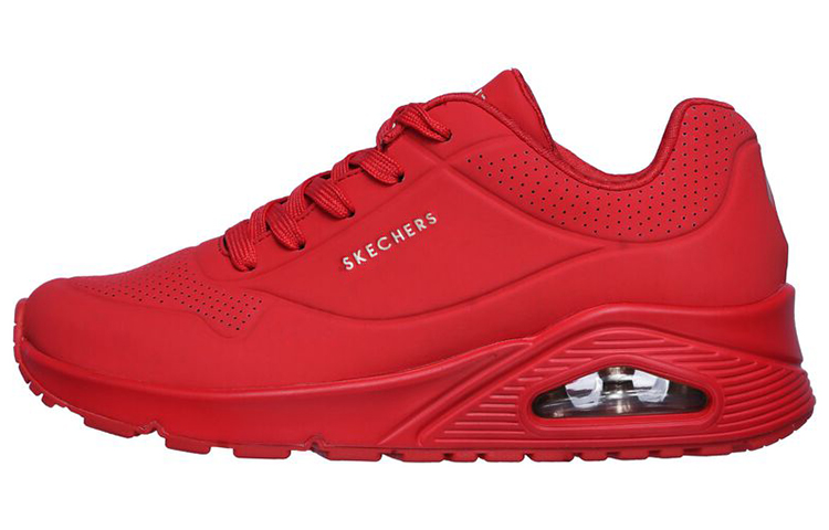Skechers Uno Low Top Casual Shoes Women's Red