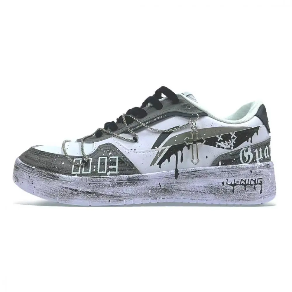 LiNing Duda Cushioning, Lightweight, Breathable Low top Skateboard Shoes Men's White