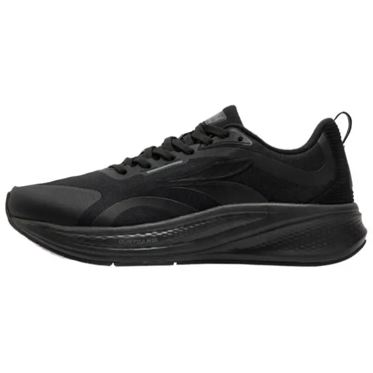 361° Wear-Resistant Slip-Resistant Low-Top Casual Running Shoes Men's Black